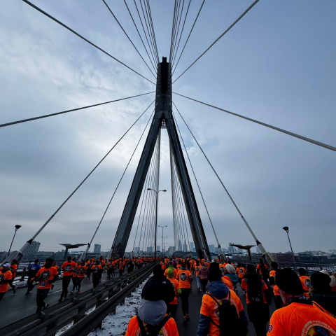 Grupa Biegaczy z GK PFR na biegu WOŚP